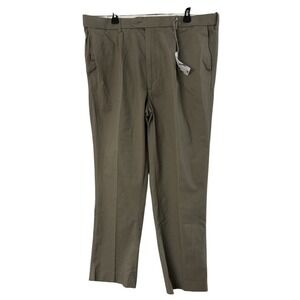 NWT Peter Christian Mens Pleated Front Gray Casual Dress Pants Slacks Size 42x29